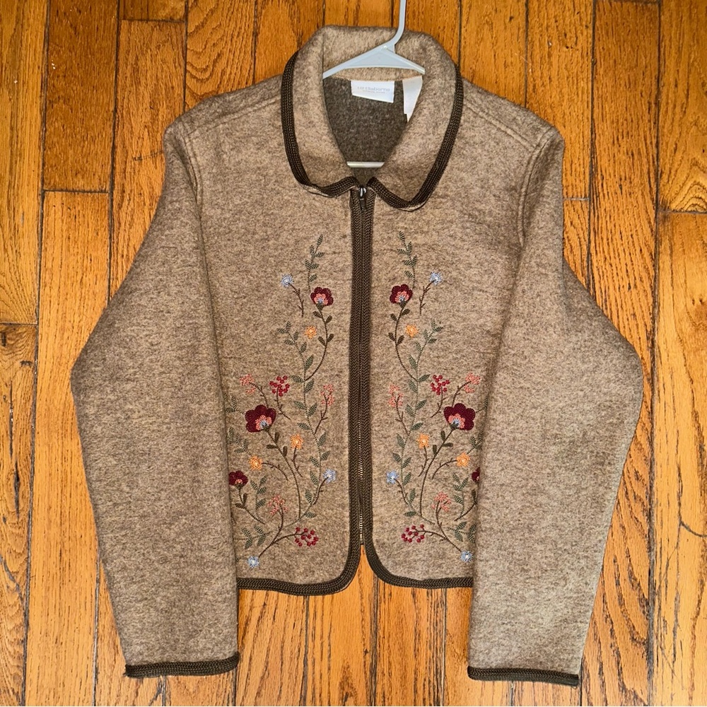 Embroidered Floral Wool Jacket